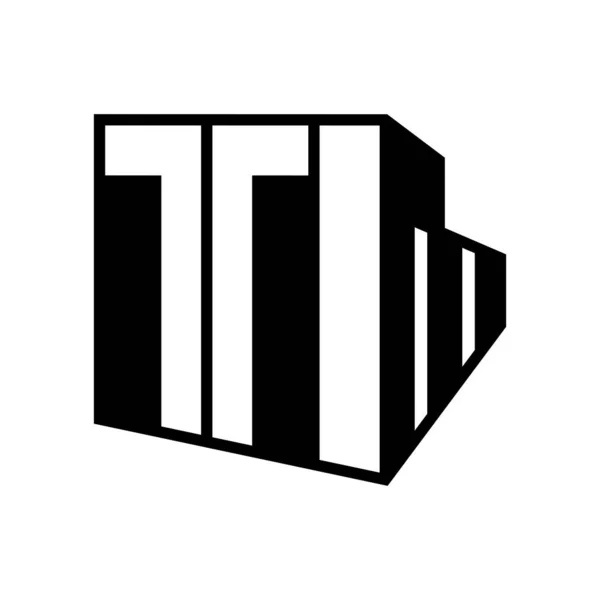 Levél Épület Business Logo Design — Stock Vector