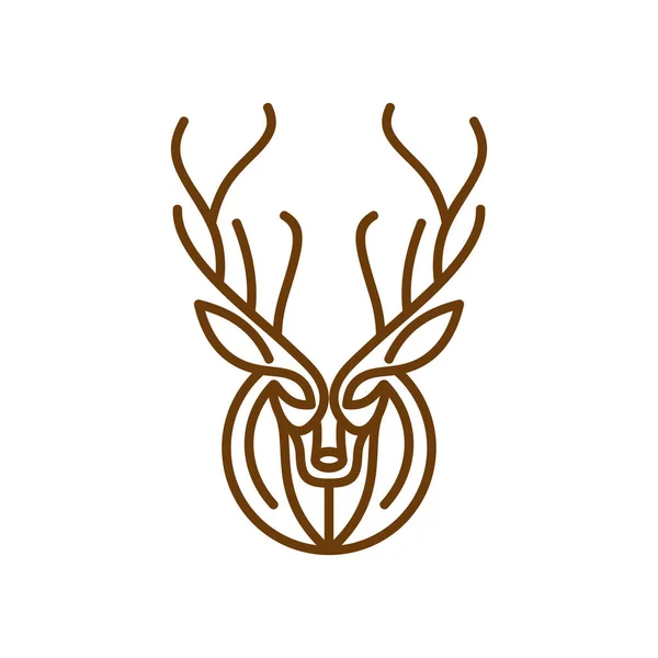 Zarys Jelenia Business Logo Design — Wektor stockowy