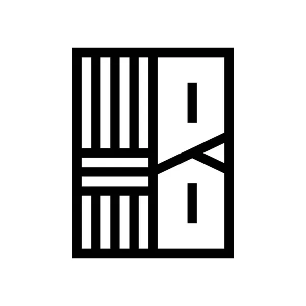 Bokstav Järndörrens Logotyp Design — Stock vektor