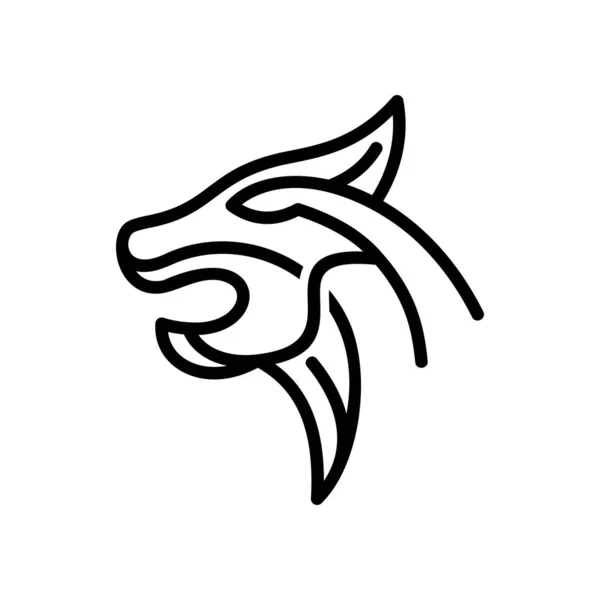 Diseño Logo Línea Panther — Vector de stock