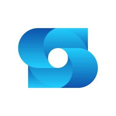 S Mektubu Modern İş Logosu Tasarımı