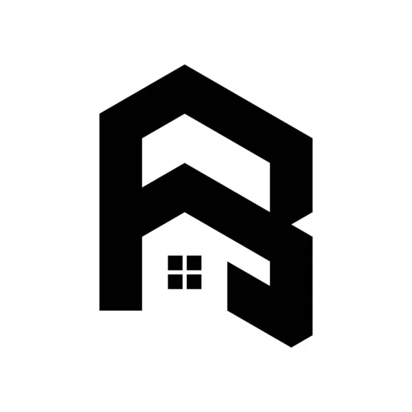 Lettera Home Business Logo Design — Vettoriale Stock