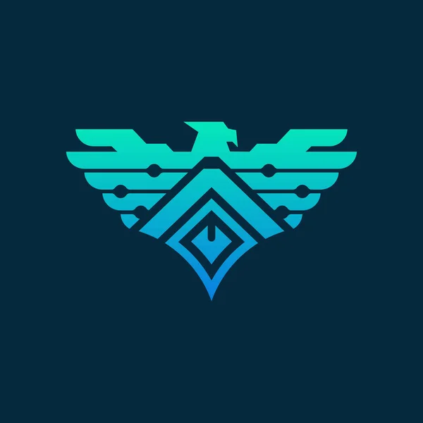 Eagle Technology Business Logo Design — Stock Vector