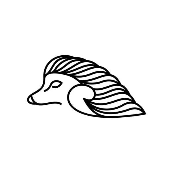 Conception Logo Entreprise Ligne Hérisson — Image vectorielle