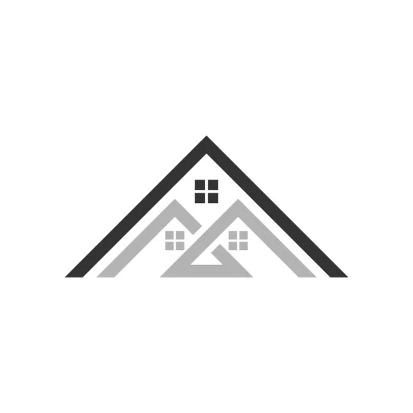 Home Roofing Business Logo Design — Stok Vektör