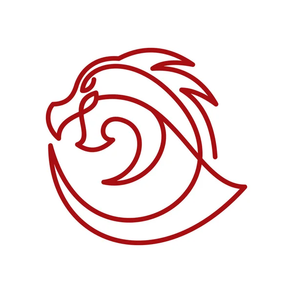 Desenho Logotipo Negócio Animal Dragão — Vetor de Stock