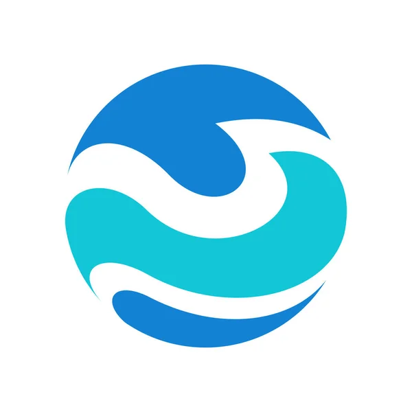 Wave Modern Business Logo Design — Stock vektor