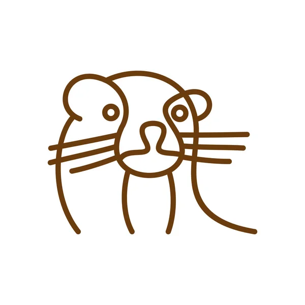 Beaver Zwierząt Business Logo Design — Wektor stockowy