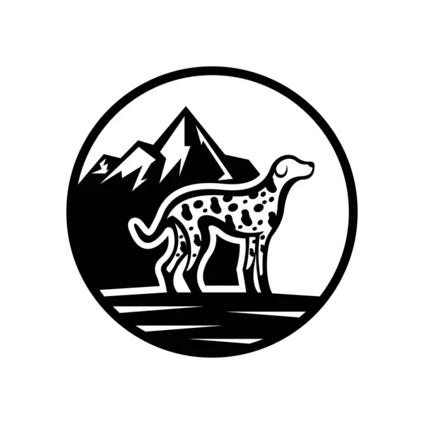 Köpek Dağı Logosu Tasarımı — Stok Vektör