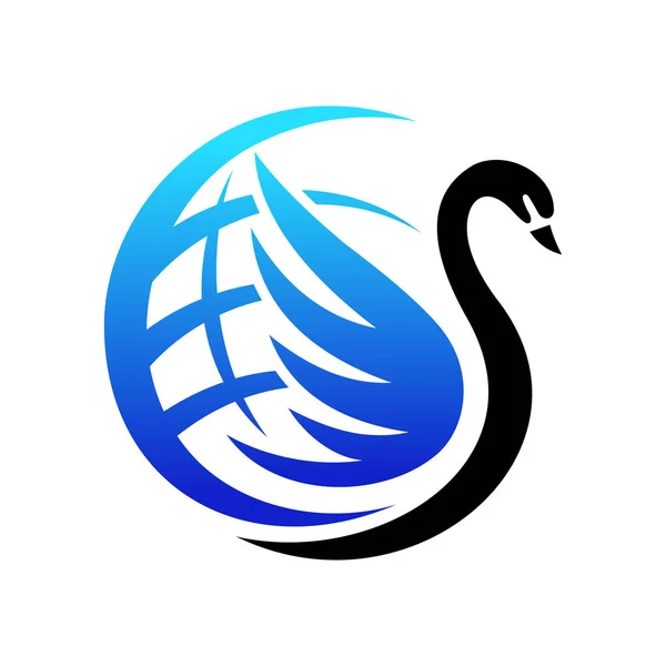 Swan World Creative Logo Design — Stock vektor