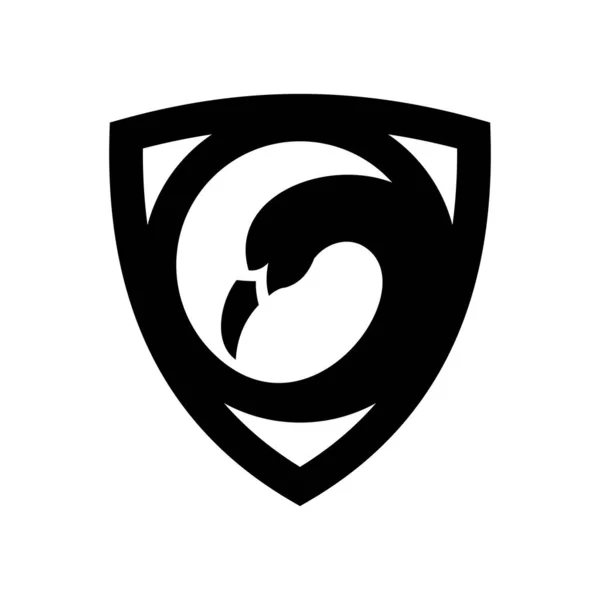 Kuğu Kalkanı Yaratıcı Logo Tasarımı — Stok Vektör