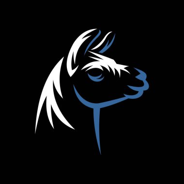 Hayvan Lama Çizim Vektörü Tasarımı