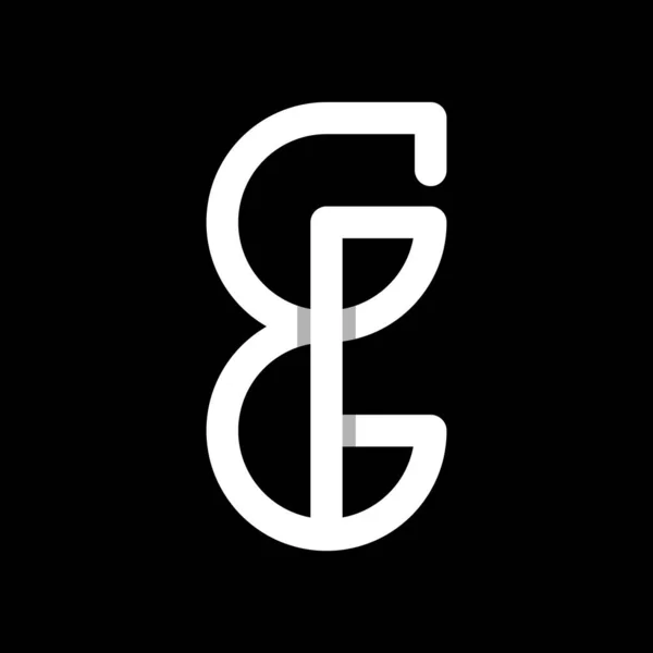Lettre Design Logo Minimaliste — Image vectorielle