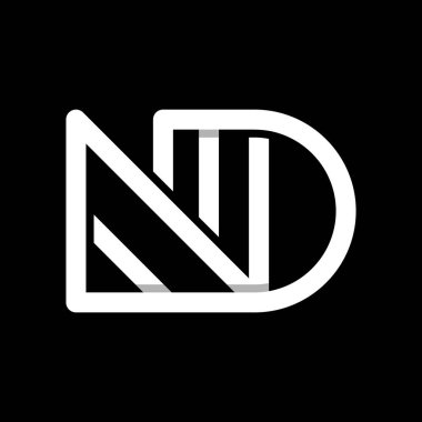 Harf ND Satır Minimalist Logo Tasarımı