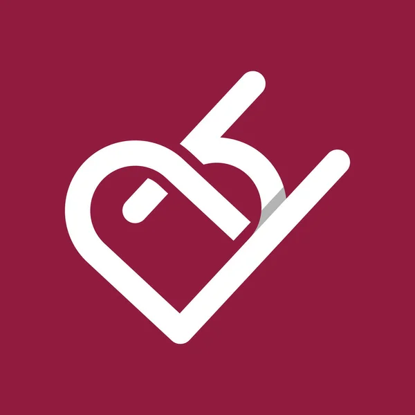 List Love Line Business Logo Design — Wektor stockowy