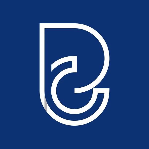 Buchstabe Minimalistisches Logo Design — Stockvektor