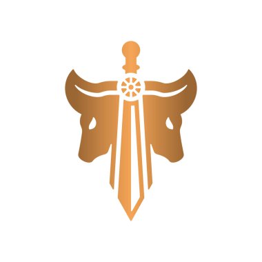 Animal Bull Sword Business Logo Design