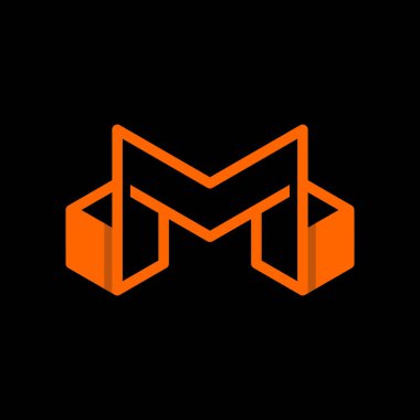 Letter M Box Line Business Logo Design