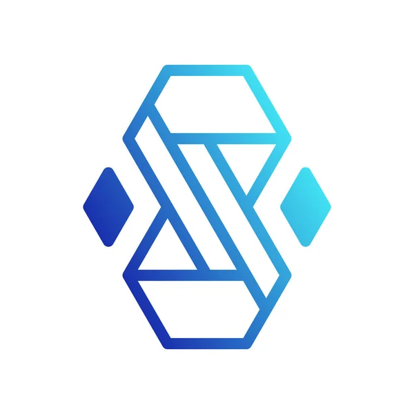 Letter Infinity Technology Logo Design — Stok Vektör