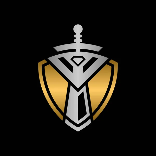 Sword Shield Business Logo Design — стоковый вектор