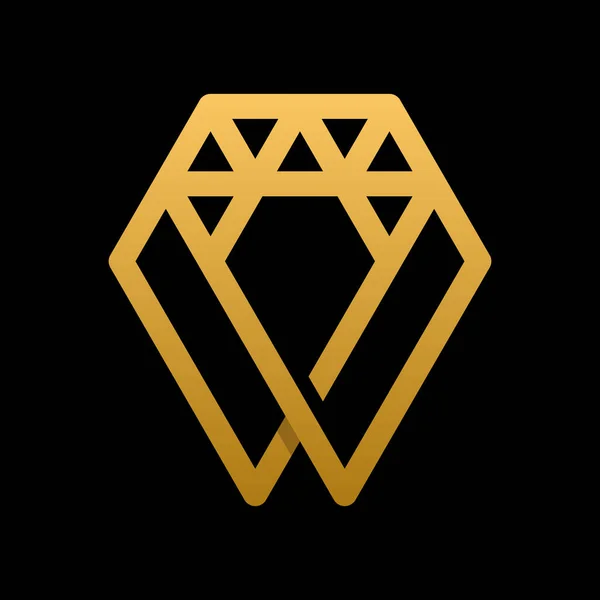 Логотип Буквы Diamond Line — стоковый вектор