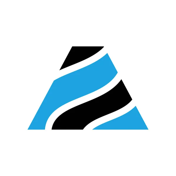 Levél Wave Creative Logo Design — Stock Vector