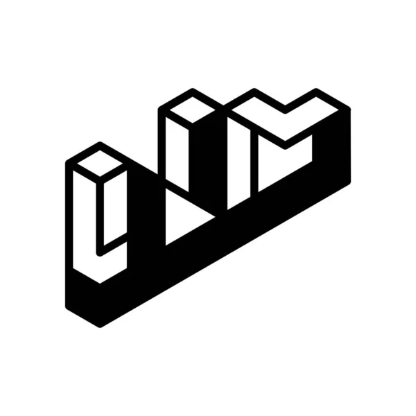 Levél Lnm Building Creative Logo Design — Stock Vector