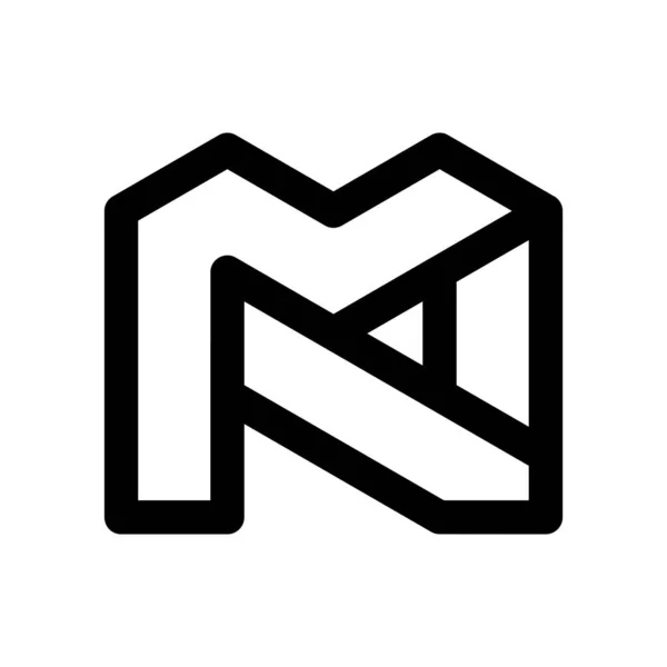 レター Mnモノグラムラインロゴデザイン — ストックベクタ