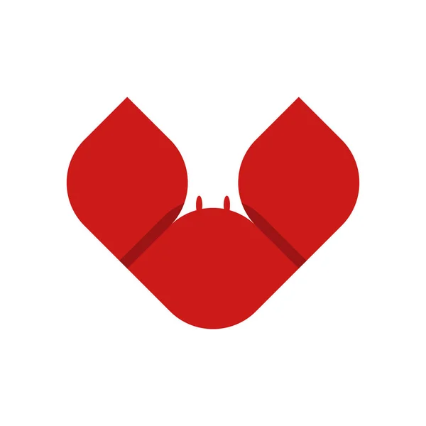 Logo Geometryczne Kraba Zwierząt — Wektor stockowy