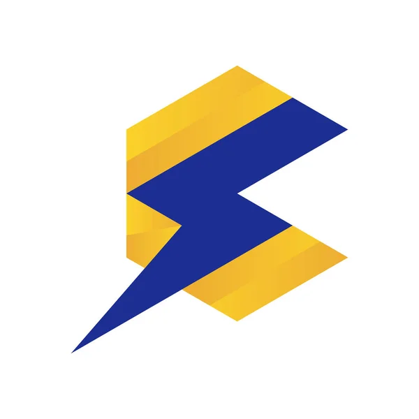 Harfi Thunderbolt Logo Tasarımı — Stok Vektör