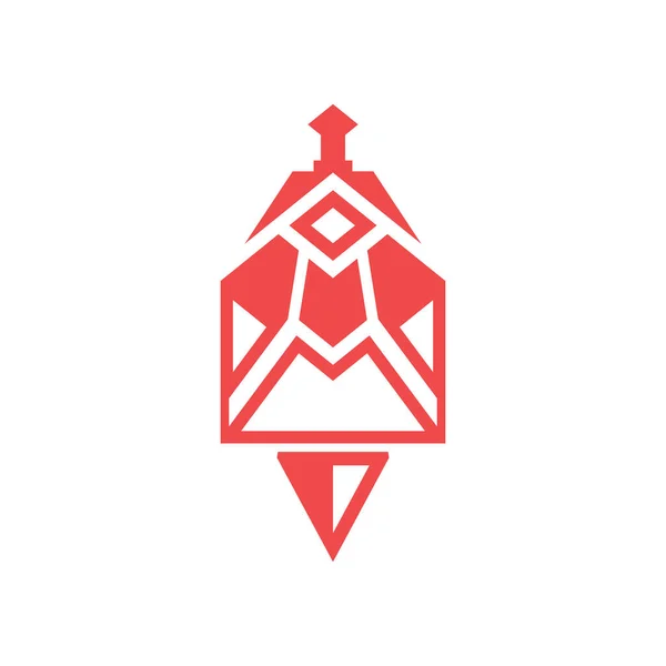 Kılıç Postası Yaratıcı Logo Tasarımı — Stok Vektör