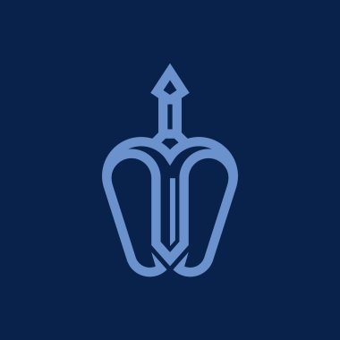 Diş Kılıcı Çizgisi Yaratıcı Logo Tasarımı