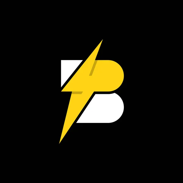 Brev Thunder Creative Logo Design — Stock vektor