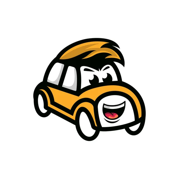 Carro Mascote Criativo Vector Design — Vetor de Stock