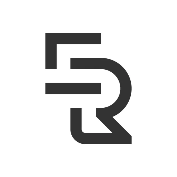 Letra Monograma Línea Logo Diseño — Vector de stock