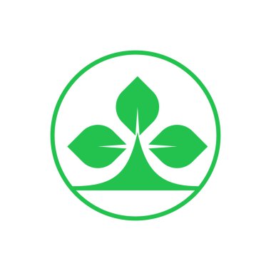 Basit Bitki Çemberi Yaratıcı Logo Tasarımı