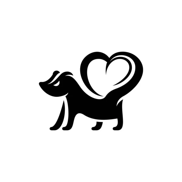 Animal Skunk Love Creative Logo Design — Image vectorielle