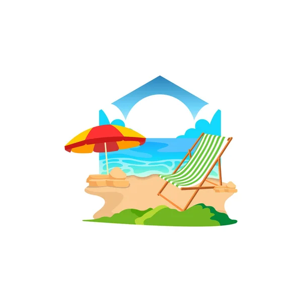 Beach Resort Diseño Creativo Vectores — Vector de stock
