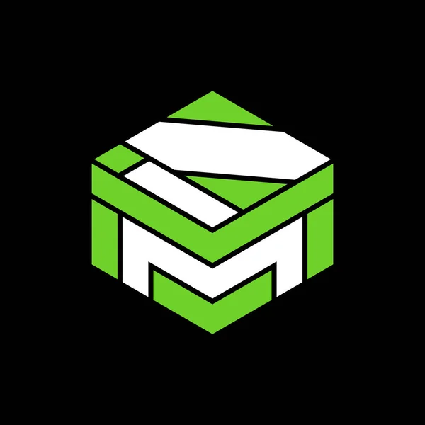 Letter Inm Cube Business Logo Design — Image vectorielle