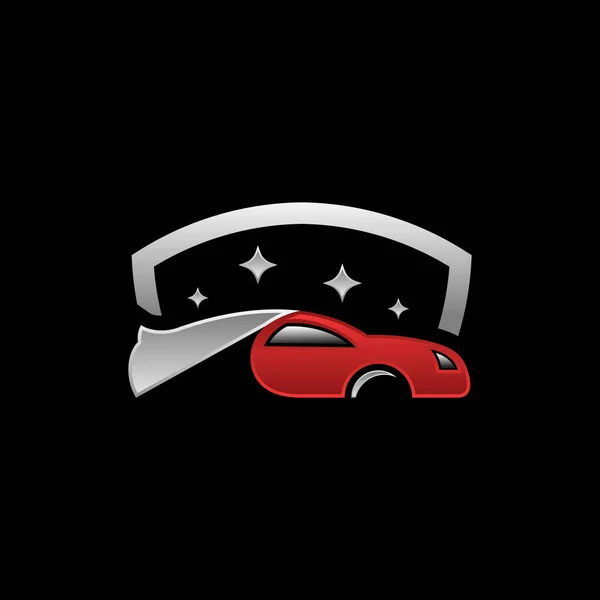 Car Shield Creative Logo Design — Stok Vektör