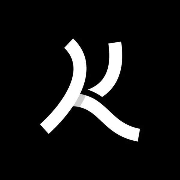 Litera Prosta Linia Logo Design — Wektor stockowy