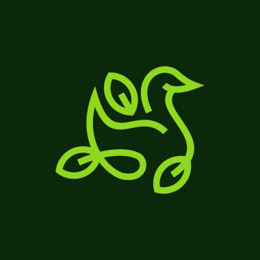Ördek Yaprak Çizgisi Logo Tasarımı