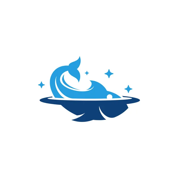 Animal Fish Planet Logo Design — Stockový vektor