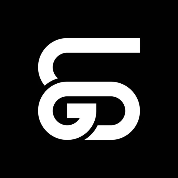 Letter Sgd Monogram Logo Design — ストックベクタ