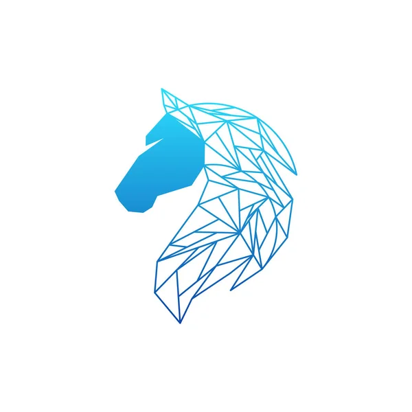 Horse Polygon Geometric Logo Design — Image vectorielle