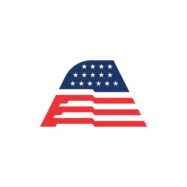 Letter American Logo Design — 스톡 벡터