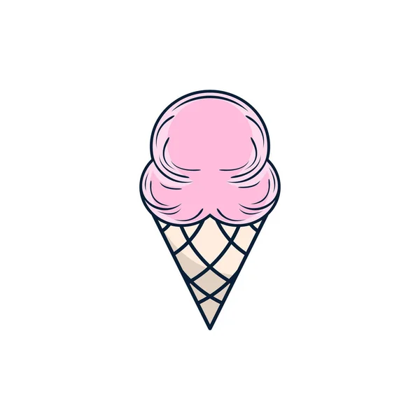 Cold Ice Cream Logo Design — 스톡 벡터