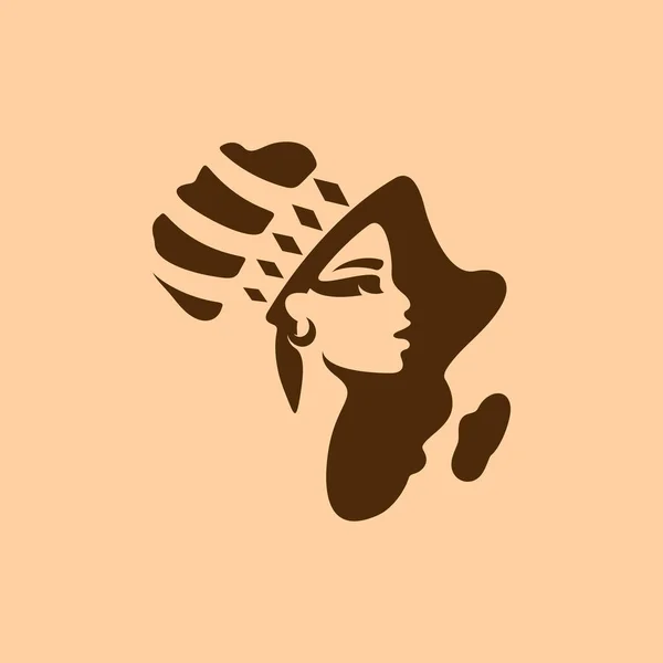 Beauty African Creative Logo Design — стоковый вектор