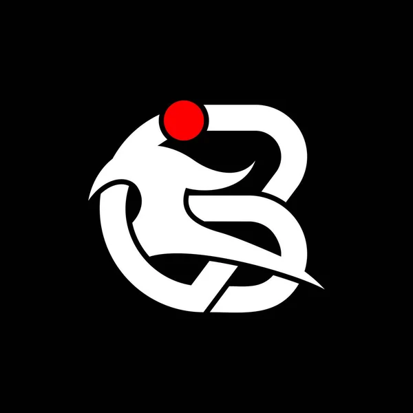 Letter Human Kick Logo Design — Stok Vektör