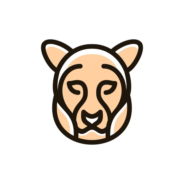 Tvůrčí Logo Lioness Line — Stockový vektor